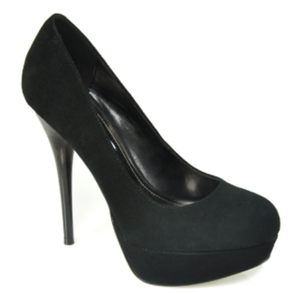 Steve Madden Caryssa Black Suede Platform Heel Pum